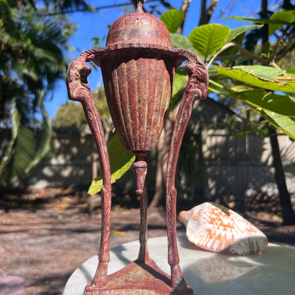 Made from Iron Sculptural Incense Holder Burner -Heavy, Gorgeous..!